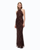 Long slip dress with lace -  | Pinko