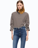 Quiet Is The New Punk striped sweater -  | Pinko
