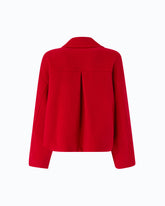 Double-breasted pea coat in double-layered wool-blend cloth -  | Pinko