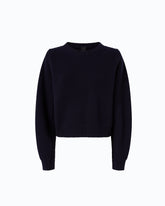 Gerippter Pullover aus Wollmix - Blau | Pinko