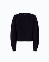 Gerippter Pullover aus Wollmix - Blau | Pinko