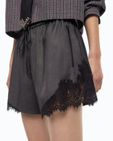 Short fluide avec insertion en dentelle -  | Pinko