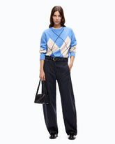 Pinstriped wool-blend balloon-leg trousers -  | Pinko