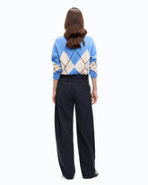 Pinstriped wool-blend balloon-leg trousers -  | Pinko