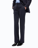 Pinstriped wool-blend trousers -  | Pinko