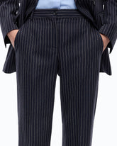Pinstriped wool-blend trousers -  | Pinko