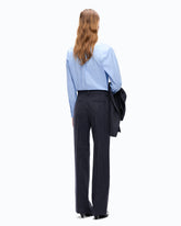 Pinstriped wool-blend trousers -  | Pinko