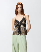 Τοπ με μοτίβο παραλλαγής και δαντέλα -  | Pinko