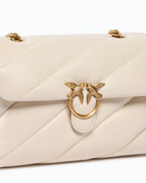 Medium Love Bag Puff Maxi Quilt New Buckle shoulder bag - White | Pinko