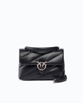 Medium Love Bag Puff Maxi Quilt New Buckle shoulder bag - Black | Pinko