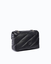 Medium Love Bag Puff Maxi Quilt New Buckle shoulder bag - Black | Pinko