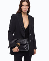 Medium Love Bag Puff Maxi Quilt New Buckle shoulder bag - Black | Pinko