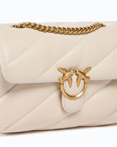 Small Love Bag Puff Maxi Quilt New Buckle shoulder bag - White | Pinko