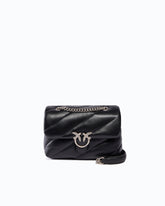 Small Love Bag Puff Maxi Quilt New Buckle shoulder bag - Black | Pinko