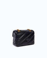 Small Love Bag Puff Maxi Quilt New Buckle shoulder bag - Black | Pinko