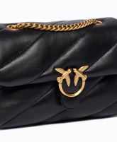 Small Love Bag Puff Maxi Quilt New Buckle shoulder bag - Black | Pinko