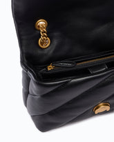 Small Love Bag Puff Maxi Quilt New Buckle shoulder bag - Black | Pinko