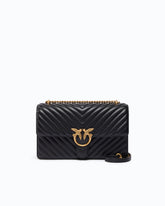 Medium Love Bag One Chevron New Buckle shoulder bag - Black | Pinko