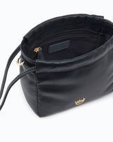 Borsa secchiello a spalla in nappa con doppia tracolla - Nero | Pinko