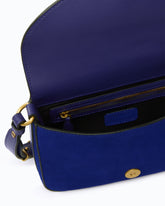 Τσάντα χιαστί Mini Love Bag Satchel από σουέτ - Dark Purple | Pinko
