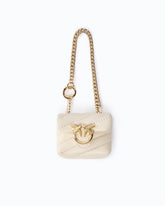 Accessorio Nano Love Bag Puff in nappa - Bianco | Pinko