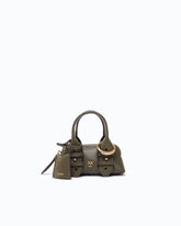 Nano Escape Bag accessory in leather - Brown | Pinko