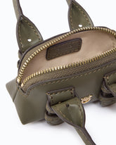 Nano Escape Bag accessory in leather - Brown | Pinko