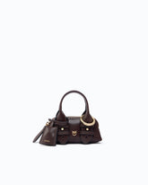 Nano Escape Bag accessory in leather - Dark Red | Pinko