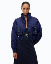 Short technical satin bomber jacket -  | Pinko