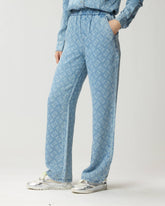 Pantaloni in denim con logo Love Birds -  | Pinko
