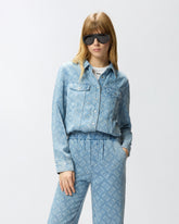 Camicia in denim con logo Love Birds -  | Pinko