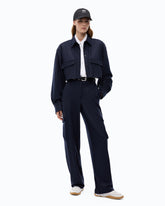 Cropped-Bluse mit Nadelstreifen - Schwarz | Pinko