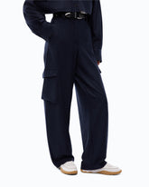 Hose mit Nadelstreifen und Cargotaschen - Schwarz | Pinko