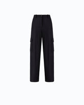 Hose mit Nadelstreifen und Cargotaschen - Schwarz | Pinko