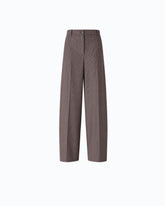 Barrel-fit trousers with micro houndstooth motif -  | Pinko