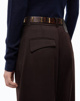 Barrel-fit trousers in wool-blend fabric -  | Pinko