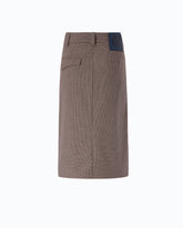 Longuette-Bleistiftrock mit Karomuster - Mehrfarbig Beige-Violett | Pinko