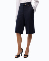 Bermudas aus einem stretchigen Wollmix -  | Pinko