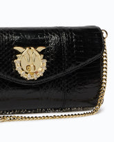 PINKO Galleria Love Bag Clutch small handbag in ayers leather with fringing -  | Pinko