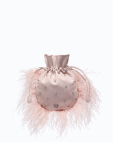 Borsa pouch a tracolla piccola in nappa con piume e borchie PINKO Galleria -  | Pinko