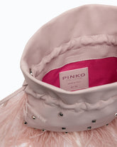 Borsa pouch a tracolla piccola in nappa con piume e borchie PINKO Galleria -  | Pinko