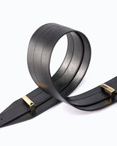 Cintura in pelle sovrapposta 7 cm - Nero | Pinko