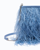 Borsa pouch a tracolla piccola in nappa con piume PINKO Galleria -  | Pinko