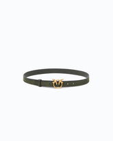 Suede belt with Love Birds buckle, 2 cm -  | Pinko