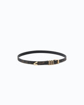 Ceinture en daim camouflage avec strass 1,7 cm - Vert militaire | Pinko