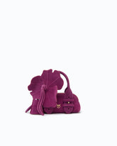 Nano Escape Bag in suede with flower - Pink | Pinko