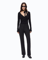 Maglia in lana con pizzo e fusciacca - Nero | Pinko