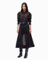 Camicia in pizzo con taschini - Nero | Pinko