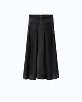 Jupe midi évasée en dentelle avec empiècements - Noir | Pinko