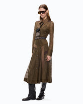 Midi-Blusenkleid aus Spitze mit Einsätzen -  | Pinko
